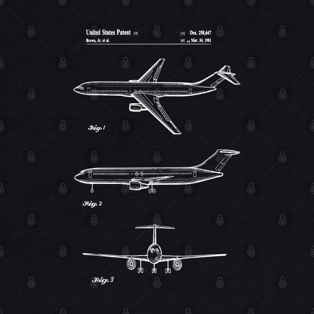 Boeing 777 Airliner Patent Blueprint by MadebyDesign